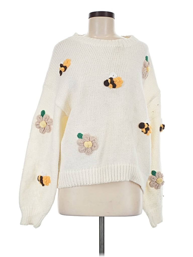 Pre-owned Doe & Rae Pullover Sweater In Ivory