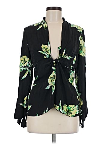 Proenza Schouler Long Sleeve Silk Top (view 1)