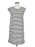 Everly Stripes White Casual Dress Size M - photo 1