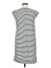 Everly Stripes White Casual Dress Size M - photo 2