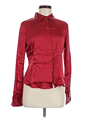 Moda International Long Sleeve Silk Top (view 1)