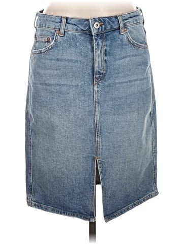 Pilcro and the Letterpress Denim Skirt (view 1)