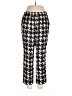 J.Crew 100% Polyester Houndstooth Black Casual Pants Size 10 - photo 1