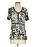 Johnny Was Blue Short Sleeve Henley Size S - photo 1