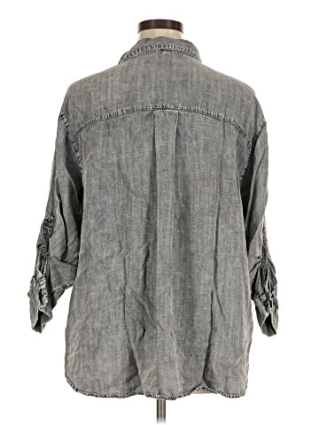 Jane and Delancey 3/4 Sleeve Button-Down Shirt (view 2)