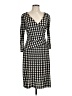 Evan Picone Houndstooth Black Cocktail Dress Size 10 - photo 1