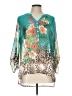 Soft Surroundings Teal 3/4 Sleeve Blouse Size L (petite) - photo 1