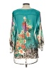 Soft Surroundings Teal 3/4 Sleeve Blouse Size L (petite) - photo 2