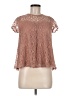 Monteau Brown Short Sleeve Blouse Size M - photo 1