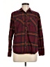 Natural Reflections Plaid Burgundy Long Sleeve Button-Down Shirt Size M - photo 1