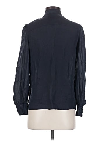 Nili Lotan Long Sleeve Silk Top (view 2)