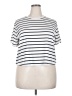 all in motion Stripes White Short Sleeve Top Size XXL - photo 1