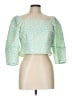 Levi's 100% Polyester Green 3/4 Sleeve Blouse Size L - photo 1