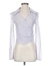 Topshop Silver Long Sleeve Blouse Size 4 - photo 1