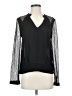 Leifsdottir 100% Silk Black Long Sleeve Silk Top Size 2 - photo 1