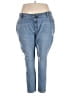 Ellos Solid Blue Jeans Size 26 waist - photo 1