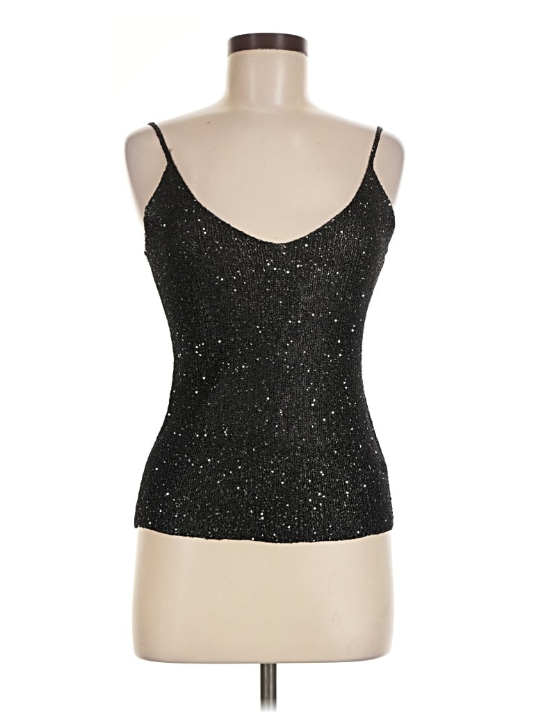 Pre-owned White Fox Sleeveless Top Black Sweetheart Neckline Tops