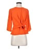 Topshop 100% Polyester Orange 3/4 Sleeve Blouse Size 2 - photo 1