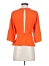 Topshop 100% Polyester Orange 3/4 Sleeve Blouse Size 2 - photo 2