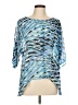 Rafaella 100% Polyester Blue 3/4 Sleeve Blouse Size L - photo 1