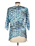 Rafaella 100% Polyester Blue 3/4 Sleeve Blouse Size L - photo 2