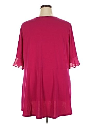 Susan Graver Short Sleeve Blouse (view 2)