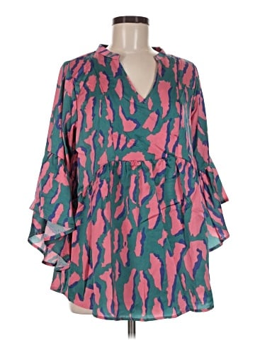 Umgee Short Sleeve Blouse (view 1)