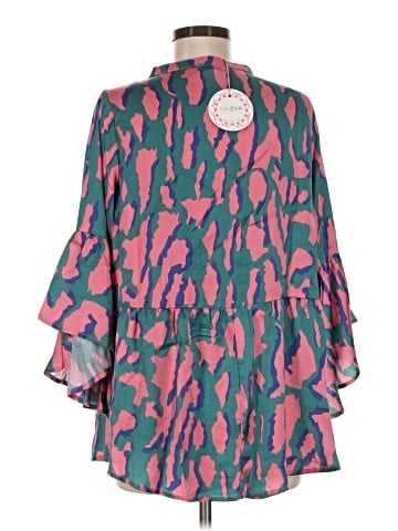 Umgee Short Sleeve Blouse (view 2)