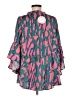 Umgee 100% Polyester Teal Short Sleeve Blouse Size M - photo 2