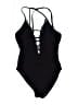 Becca Graphic Black One Piece Swimsuit Size M - photo 2