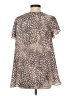 Buddy Love Animal Print Brown Short Sleeve Blouse Size S - photo 2