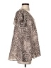Buddy Love Animal Print Brown Short Sleeve Blouse Size S - photo 4
