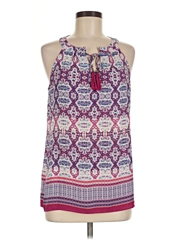 Rose + Olive Sleeveless Blouse (view 1)