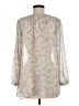 Uniqlo 100% Polyester Paisley Ivory White 3/4 Sleeve Blouse Size M - photo 2