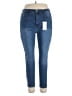 Curve Appeal Solid Blue Jeans Size 32 waist - photo 1