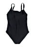 Unbranded Solid Black One Piece Swimsuit Size 14 - photo 2
