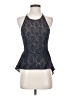 BCBGMAXAZRIA 100% Nylon Blue Sleeveless Blouse Size 4 - photo 1