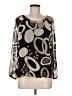 Apostrophe 100% Polyester Black Long Sleeve Blouse Size M - photo 1