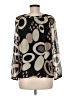 Apostrophe 100% Polyester Black Long Sleeve Blouse Size M - photo 2