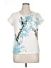 Talbots Floral Ivory Short Sleeve T-Shirt Size XL - photo 1