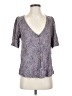 Hinge 100% Viscose Purple Short Sleeve Blouse Size XS - photo 1
