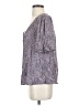 Hinge 100% Viscose Purple Short Sleeve Blouse Size XS - photo 5