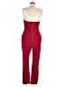 Adelyn Rae 100% Polyester Solid Red Jumpsuit Size L - photo 2