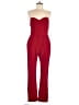 Adelyn Rae 100% Polyester Solid Red Jumpsuit Size L - photo 1