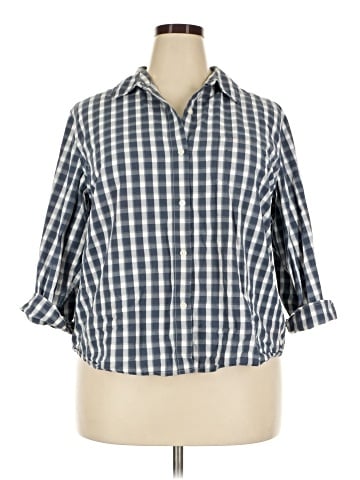 Talbots 3/4 Sleeve Button-Down Shirt (view 1)