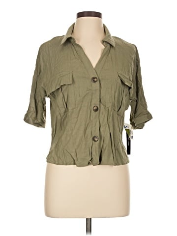 Moa Moa 3/4 Sleeve Button-Down Shirt (view 1)