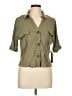 Moa Moa Green 3/4 Sleeve Button-Down Shirt Size L - photo 1