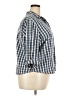Talbots 100% Cotton Checkered-gingham Blue 3/4 Sleeve Button-Down Shirt Size 18 - photo 4