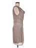 Bebe 100% Silk Solid Gray Cocktail Dress Size M - photo 4