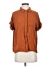 Lulus Brown Short Sleeve Blouse Size S - photo 1